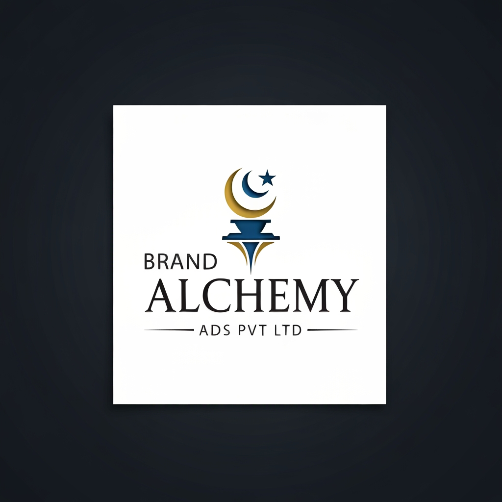 AI Design for give the logo in brand alchemy ads pvt ltd
