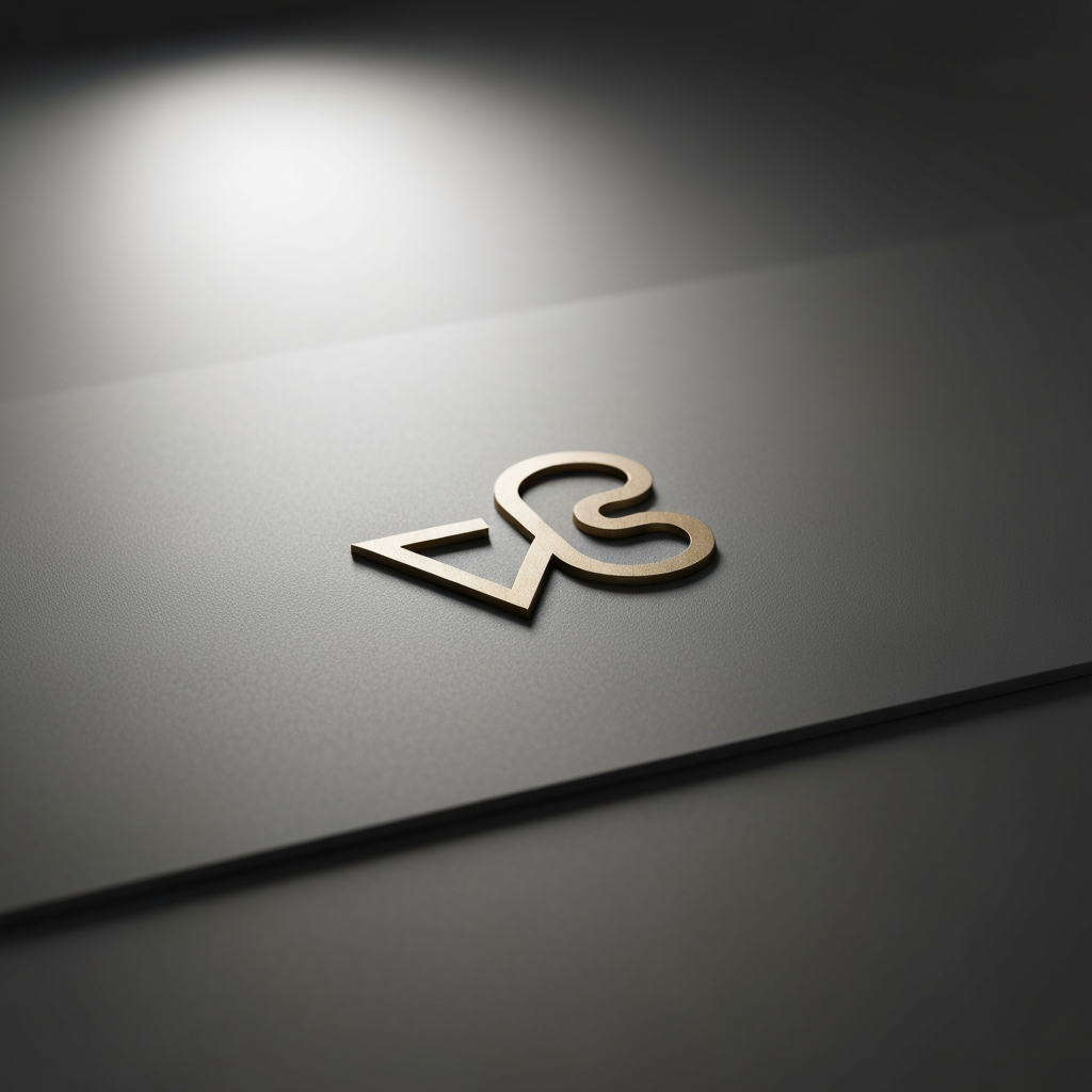 AI Design for Premium logo presentation mockup concept for Brand identity directions for a client. Logo or brand mark displayed on a clean neutral surface with subtle depth, refined shadow, precise alignment, elegant design-studio presentation, no extra readable text.