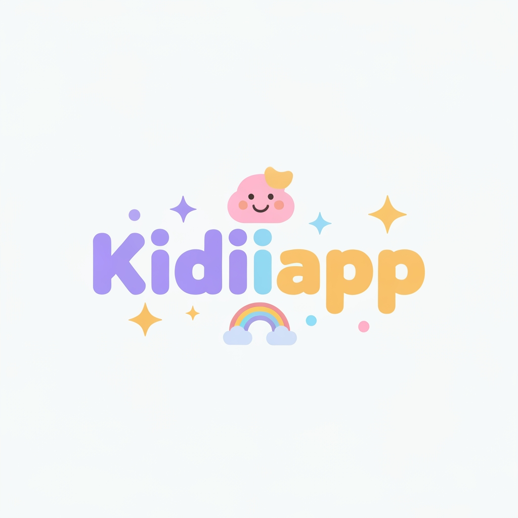 AI Design for Create a cute, playful, modern logo for **Kidiiapp**, a children’s engagement app designed for kids aged 2–7.

Design a friendly mascot-style icon that feels **safe, joyful, educational, imaginative, and trustworthy**. Use soft rounded shapes and subtle playful elements such as a smiling character, star, cloud, rainbow, or sparkles.

Use a cheerful but soft palette of **pastel purple, pink, sky blue, warm yellow, and white**. Keep the colors balanced and avoid an overly bright or cluttered appearance.

The word **“Kidiiapp”** should use a rounded, playful, modern sans-serif font with smooth, friendly lettering. The typography should be highly readable and work well alongside the mascot.

Style: **minimal, cute, premium kids-tech startup, flat vector design, clean lines, smooth curves, simple shapes, memorable, scalable, professional, and suitable for an app icon, website, and social media.**

Avoid overly detailed illustrations, realistic characters, neon colors, complicated gradients, clutter, or generic daycare-style imagery.

The overall identity should communicate: **“A safe, joyful digital world where kids learn, play, explore, and engage.”**