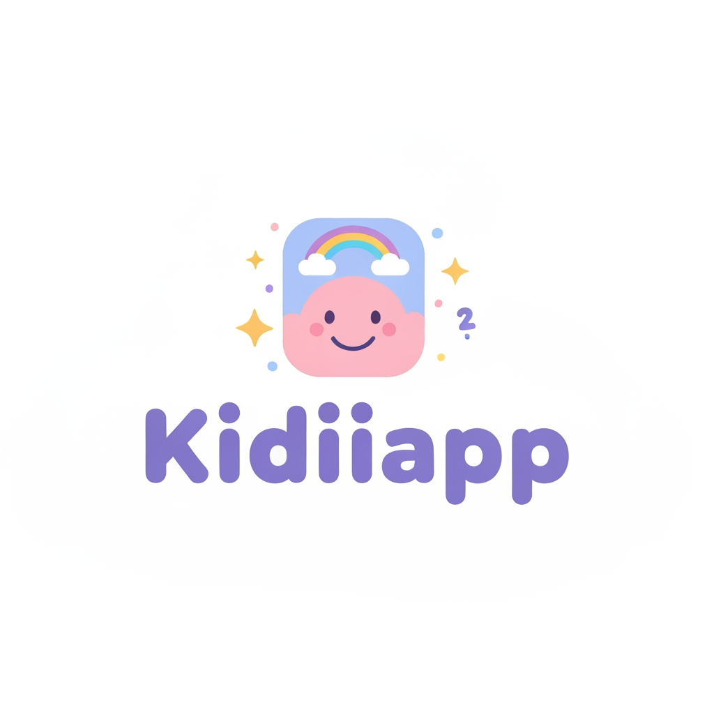 AI Design for Create a cute, playful, modern logo for **Kidiiapp**, a children’s engagement app designed for kids aged 2–7.

Design a friendly mascot-style icon that feels **safe, joyful, educational, imaginative, and trustworthy**. Use soft rounded shapes and subtle playful elements such as a smiling character, star, cloud, rainbow, or sparkles.

Use a cheerful but soft palette of **pastel purple, pink, sky blue, warm yellow, and white**. Keep the colors balanced and avoid an overly bright or cluttered appearance.

The word **“Kidiiapp”** should use a rounded, playful, modern sans-serif font with smooth, friendly lettering. The typography should be highly readable and work well alongside the mascot.

Style: **minimal, cute, premium kids-tech startup, flat vector design, clean lines, smooth curves, simple shapes, memorable, scalable, professional, and suitable for an app icon, website, and social media.**

Avoid overly detailed illustrations, realistic characters, neon colors, complicated gradients, clutter, or generic daycare-style imagery.

The overall identity should communicate: **“A safe, joyful digital world where kids learn, play, explore, and engage.”**