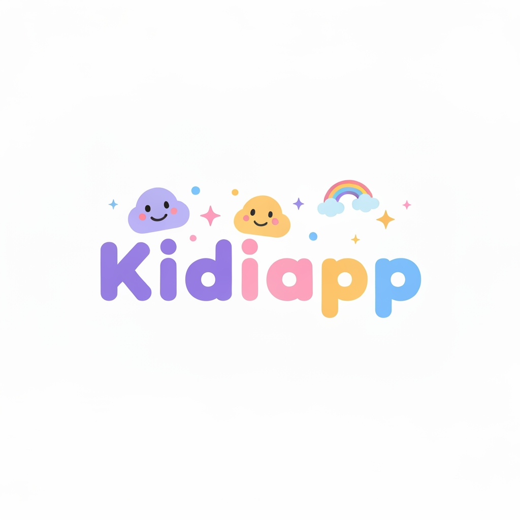 AI Design for Create a cute, playful, modern logo for **Kidiiapp**, a children’s engagement app designed for kids aged 2–7.

Design a friendly mascot-style icon that feels **safe, joyful, educational, imaginative, and trustworthy**. Use soft rounded shapes and subtle playful elements such as a smiling character, star, cloud, rainbow, or sparkles.

Use a cheerful but soft palette of **pastel purple, pink, sky blue, warm yellow, and white**. Keep the colors balanced and avoid an overly bright or cluttered appearance.

The word **“Kidiiapp”** should use a rounded, playful, modern sans-serif font with smooth, friendly lettering. The typography should be highly readable and work well alongside the mascot.

Style: **minimal, cute, premium kids-tech startup, flat vector design, clean lines, smooth curves, simple shapes, memorable, scalable, professional, and suitable for an app icon, website, and social media.**

Avoid overly detailed illustrations, realistic characters, neon colors, complicated gradients, clutter, or generic daycare-style imagery.

The overall identity should communicate: **“A safe, joyful digital world where kids learn, play, explore, and engage.”**