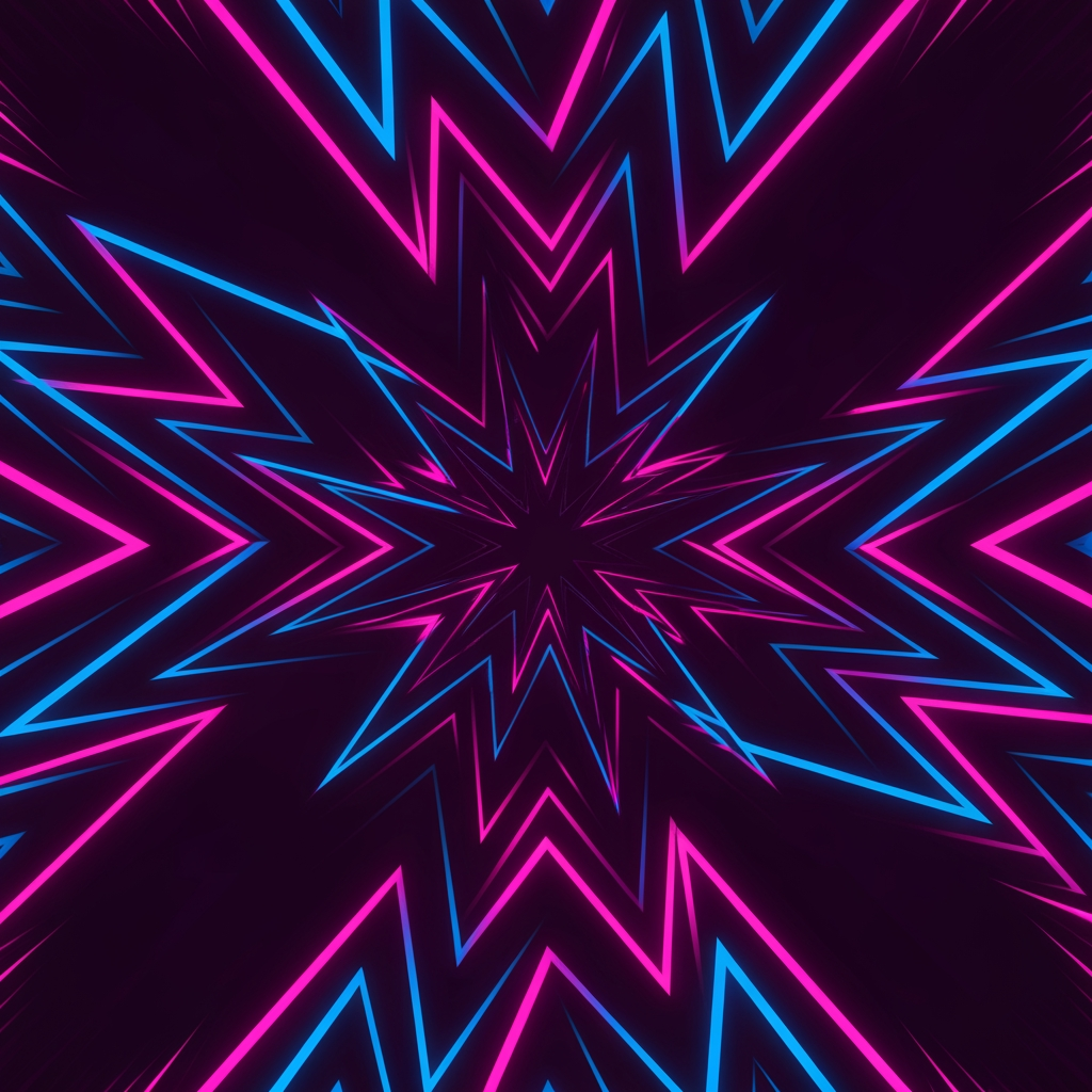 AI Design for An ultra-wide gaming banner background for YouTube. High-contrast vector design with sharp geometric shapes, glowing neon cyan lightning slashes, and deep purple smoke effects exploding from the sides. The center area is kept clean, dark, and empty for profile text. Dark ambient atmosphere, clean edges, professional esports channel artwork, 4k resolution, matte black theme.