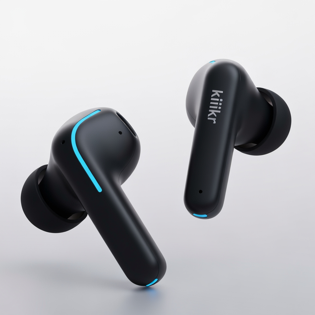 AI Design for My kiikr is a wearables brand for tws and headphones like this so please generate according this info