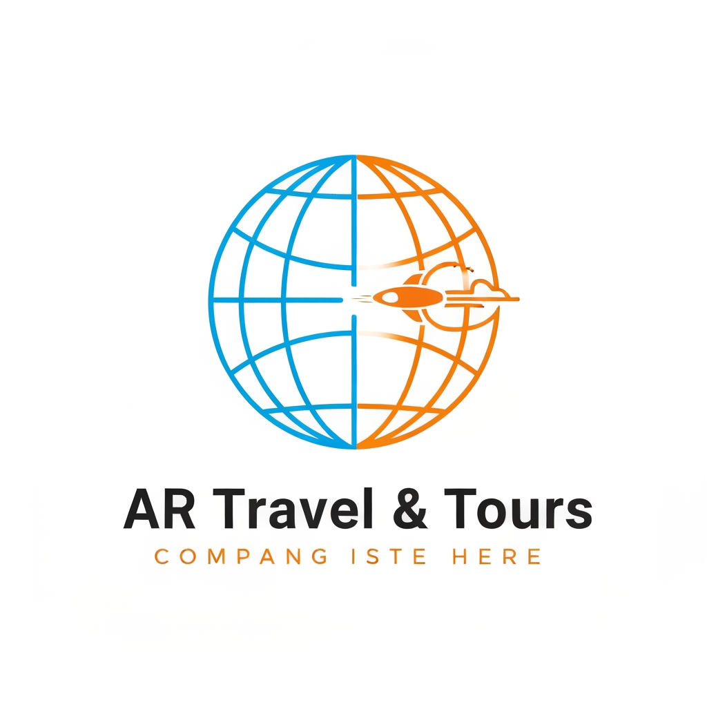 AI Design for AR travel and tours ky liya ek logo bnawo modern and attractive