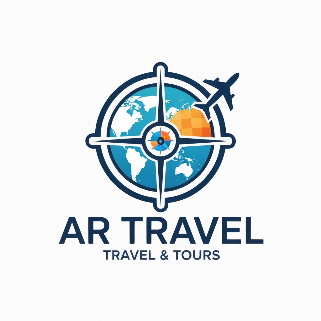 AI Design for AR travel and tours ky liya ek logo bnawo modern and attractive