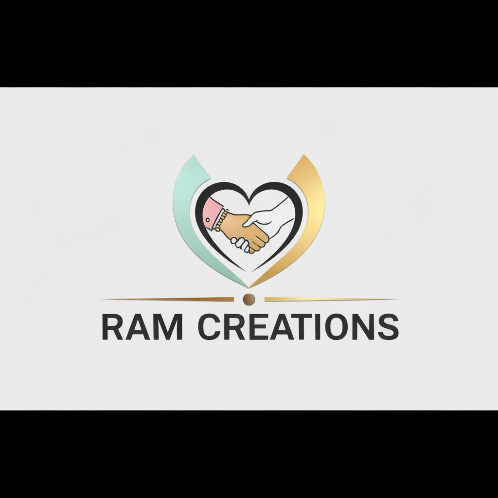 AI Design for create a logo for "Ram Creations" it's a wedding photo and video services provide business