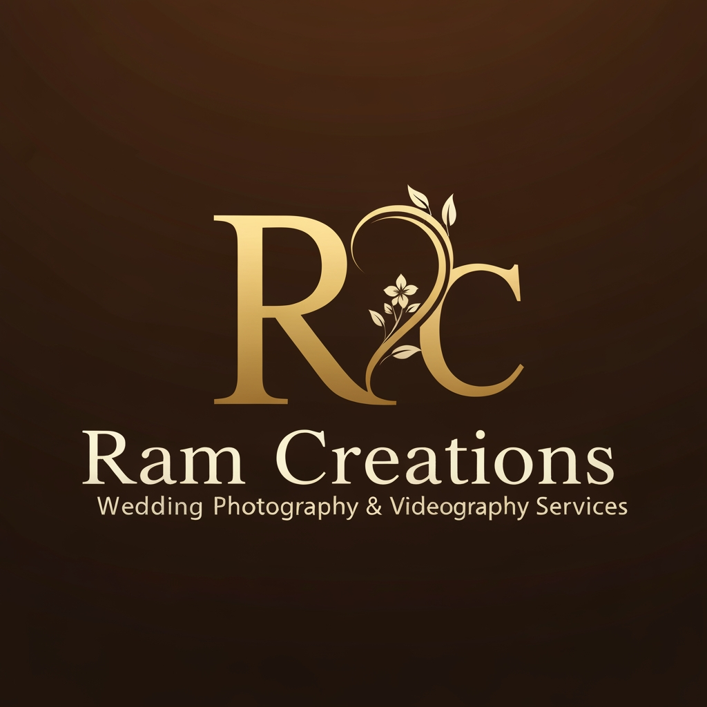 AI Design for create a logo for "Ram Creations" it's a wedding photo and video services provide business