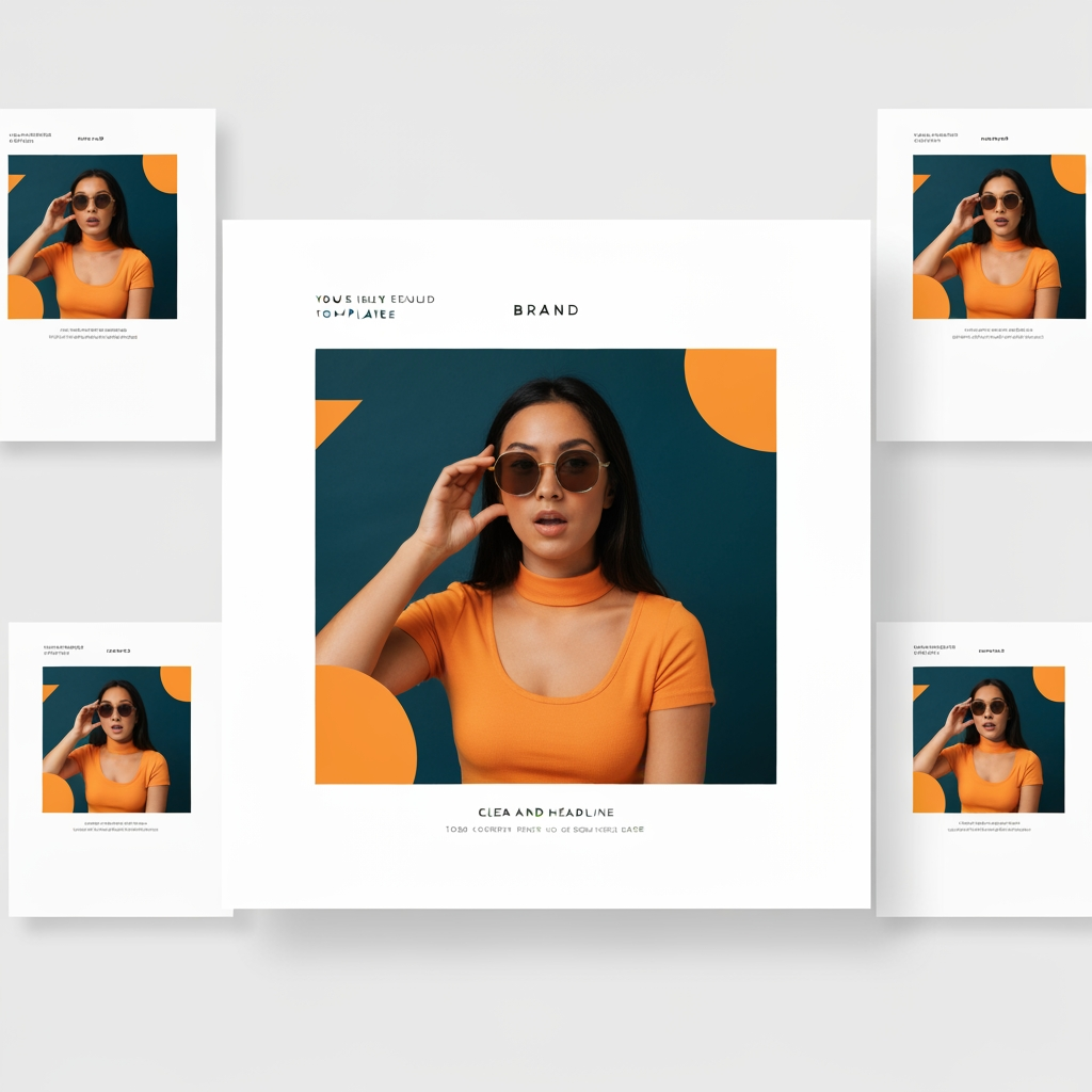 AI Design for Square social feed visual concept for Story templates for my brand. Strong central subject, clean composition, platform-ready crop, cohesive color and mood, clear empty area for caption or headline to be added later, no readable text generated.