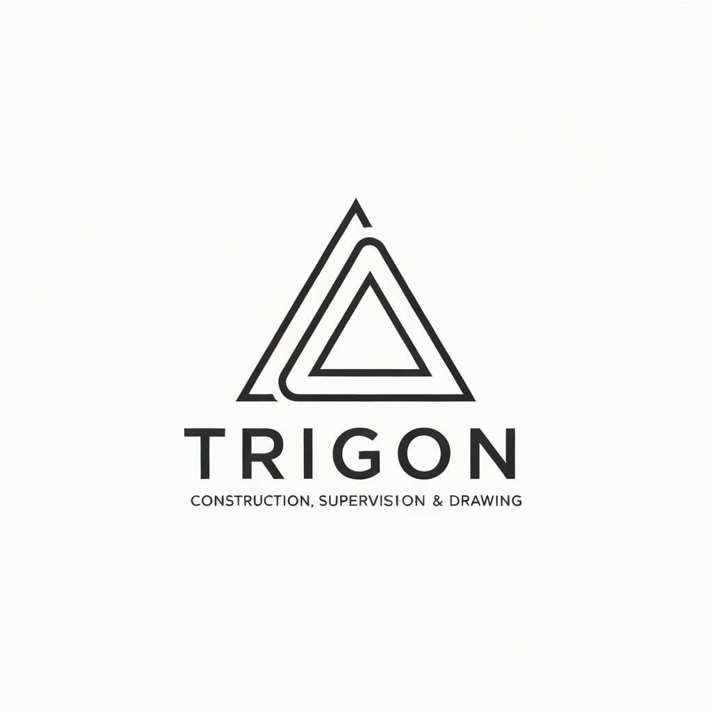 AI Design for need a professional logo for construction, supervision and drawing firm named TRIGON STUDIO. PREFERENCE: just simple line logo contains triangle