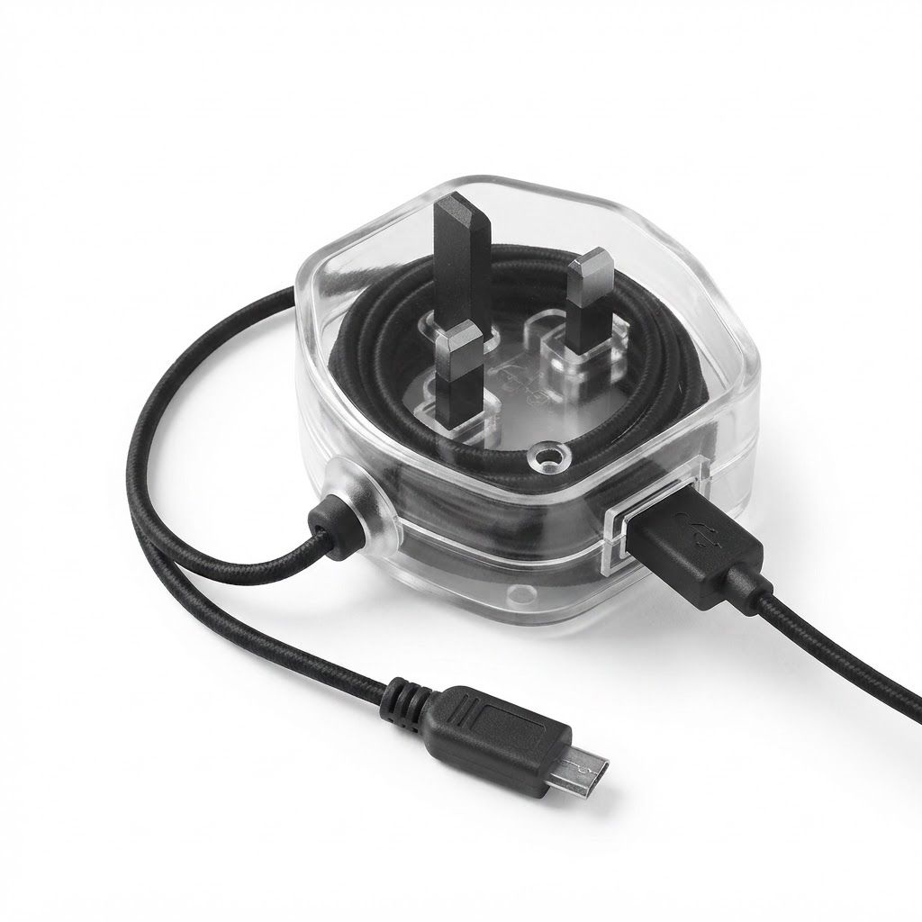 AI Design for create image which show the cable inside the plug