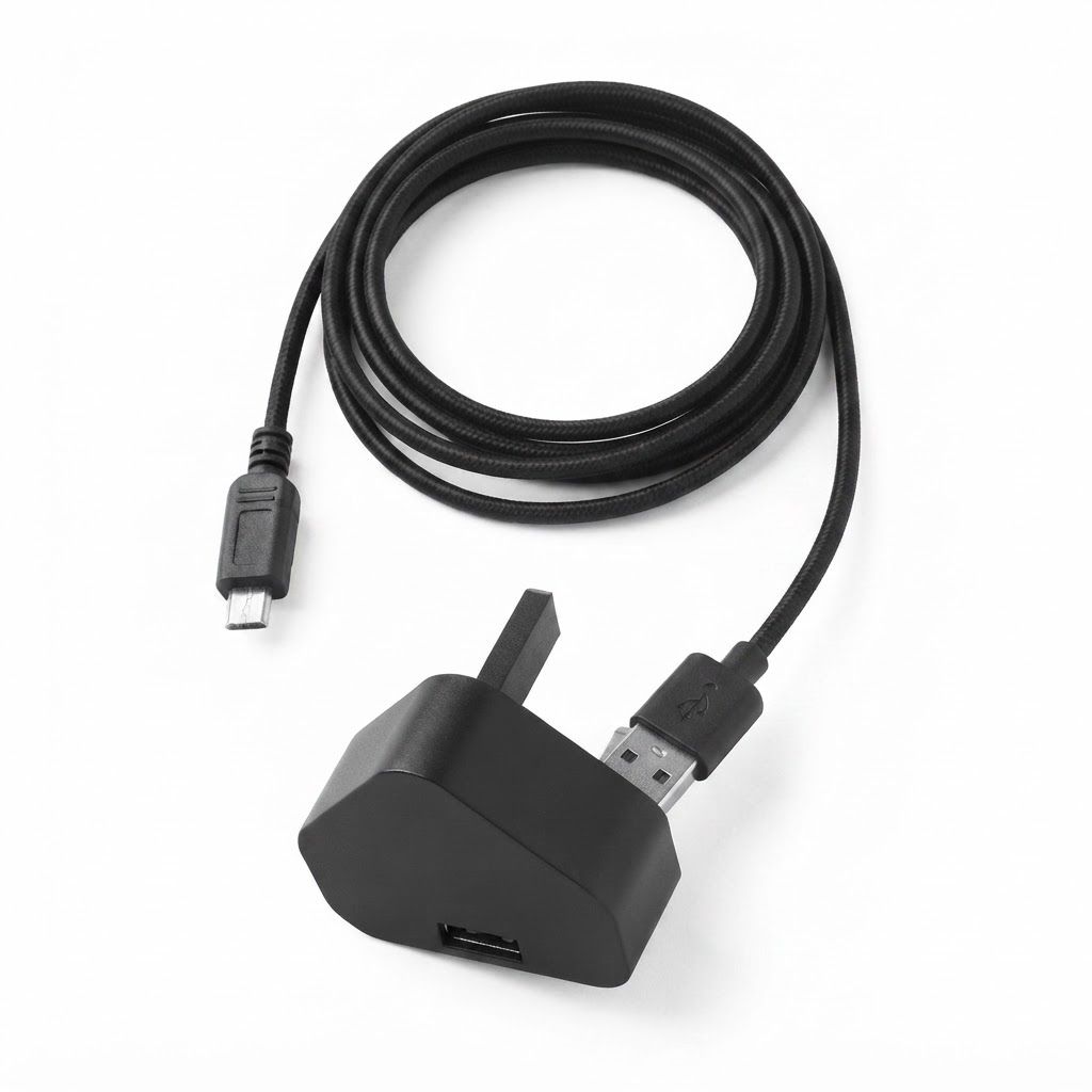 AI Design for create image which show the wire is in the port of the plug