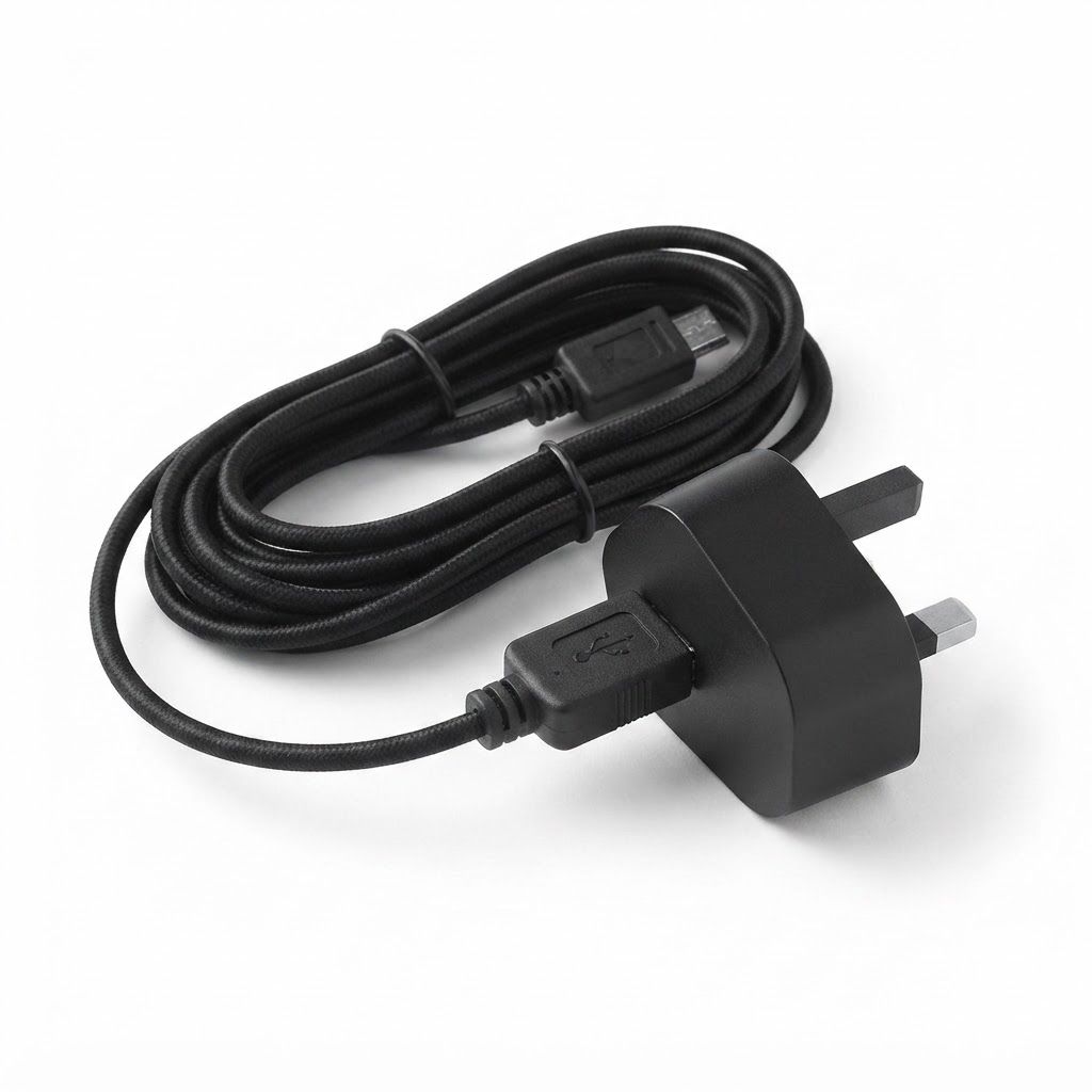 AI Design for create image which show the wire is in the port of the plug cable ko she sy port mai insert kro