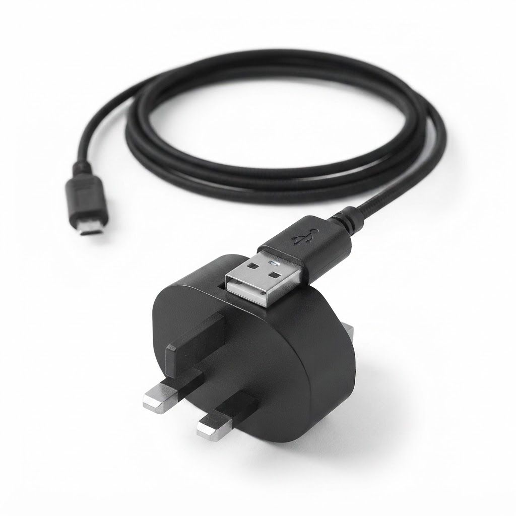 AI Design for aise image banao jis mai show ho cable plug ky port mai insert ho rhe hy