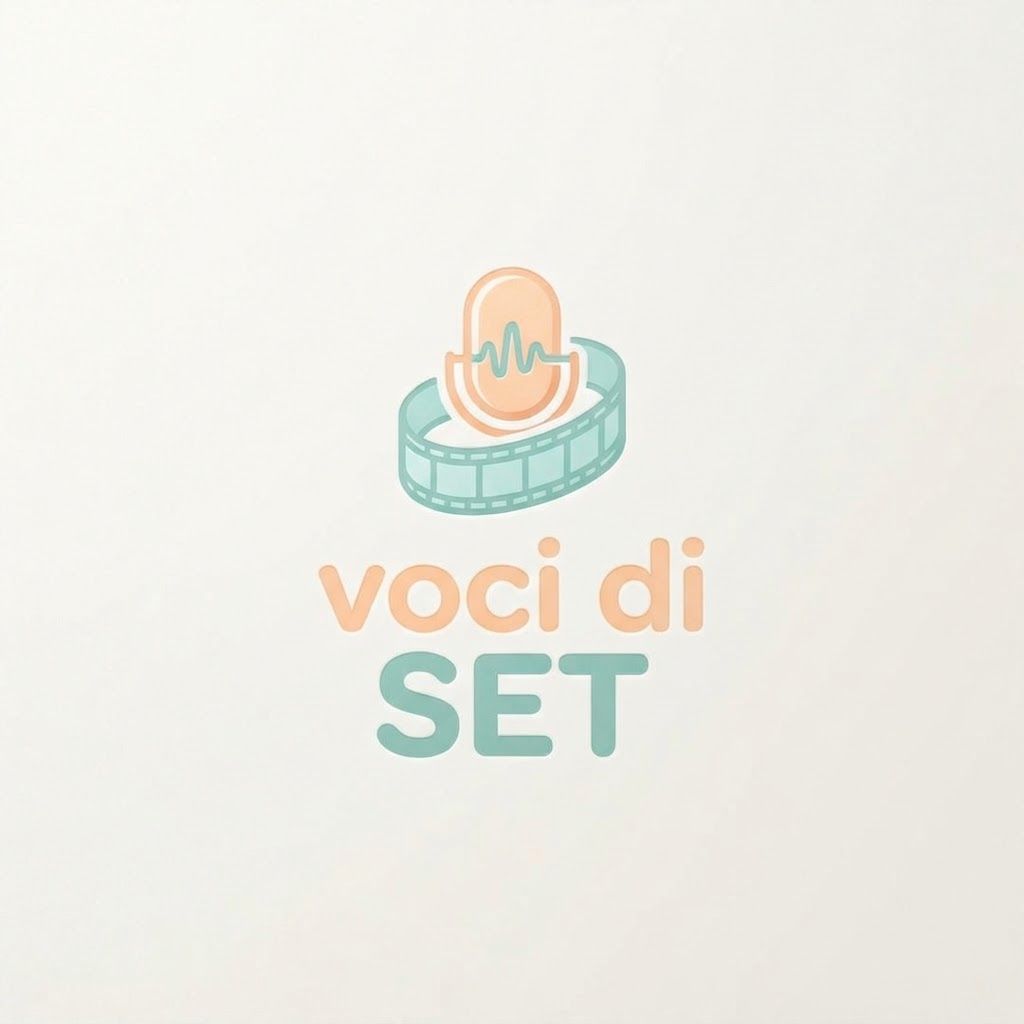 AI Design for Logo con colori arancione, chiaro e verde acqua con la scritta voci di set . I colori devono essere quasi pastello, tipo quel arancione chiaro, quasi pesca e quel verde acqua appunto un po’ pastello devono ispirare ordine e attirare il pubblico, soprattutto