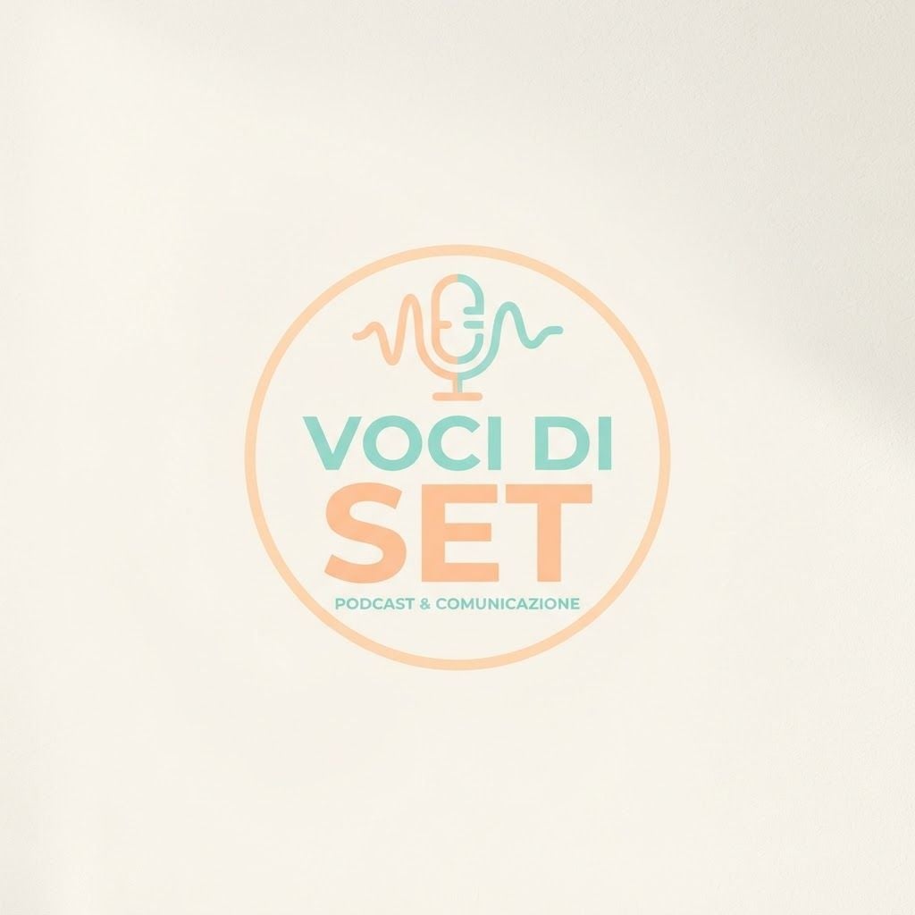AI Design for Logo con colori arancione, chiaro e verde acqua con la scritta voci di set . I colori devono essere quasi pastello, tipo quel arancione chiaro, quasi pesca e quel verde acqua appunto un po’ pastello devono ispirare ordine e attirare il pubblico, soprattutto. Prova con qualcosa di coinvolgente per il pubblico, anche perché le scritte dei post io le farò poi con appunto i due colori che ci sono nel logo, quindi tipo le scritte normali di un colore e in grassetto le scritte dell’altro colore però, devono essere due colori che insieme si abbinano molto, perché se no è disordinato, secondo me, quindi non so.