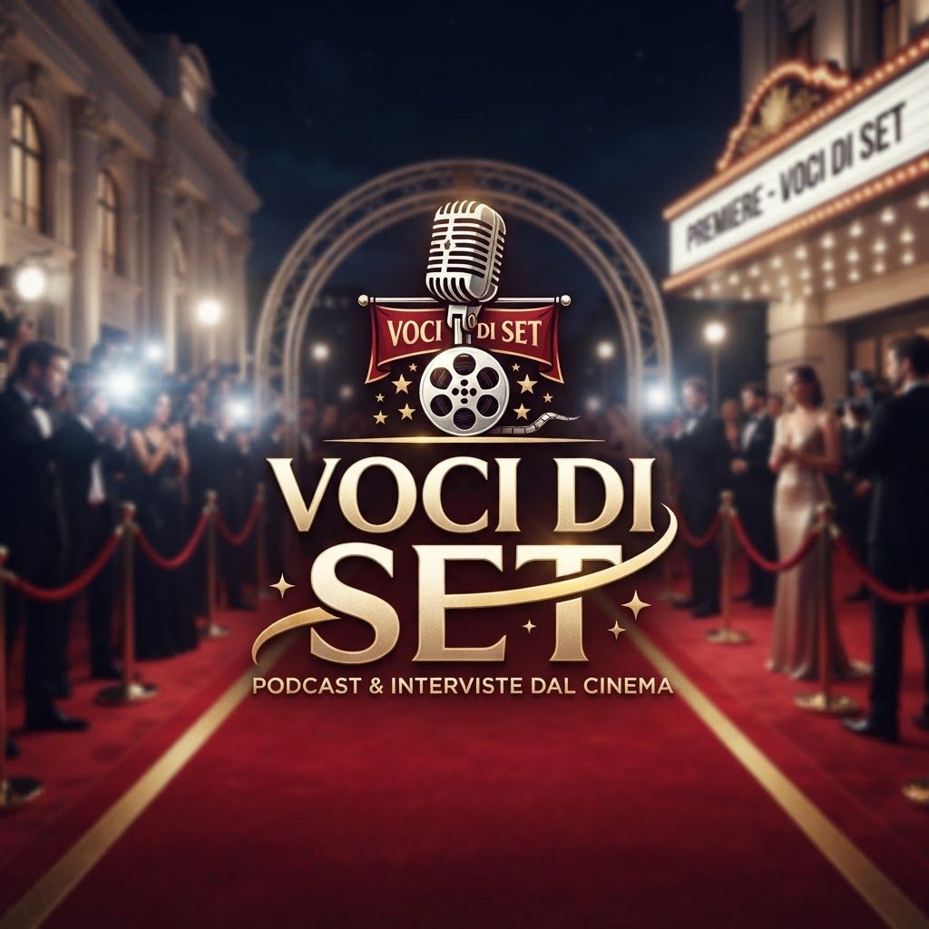 AI Design for Genera logo con red carpet e scritta voci di set
