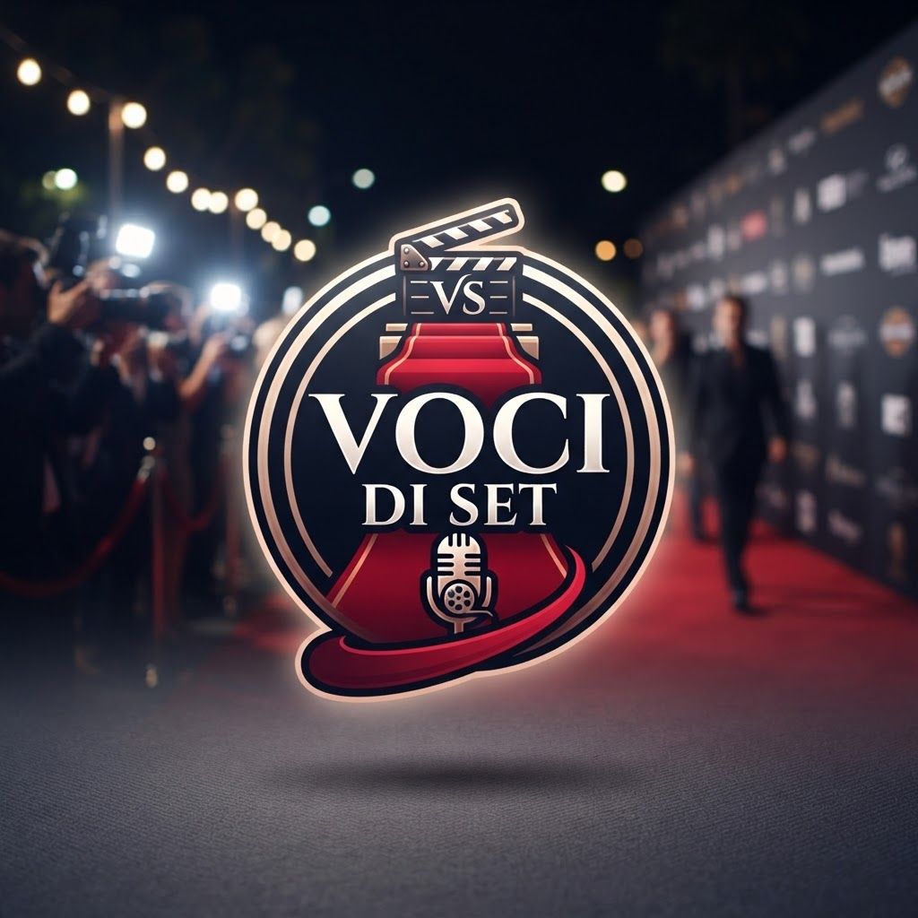 AI Design for Genera logo con red carpet e scritta voci di set