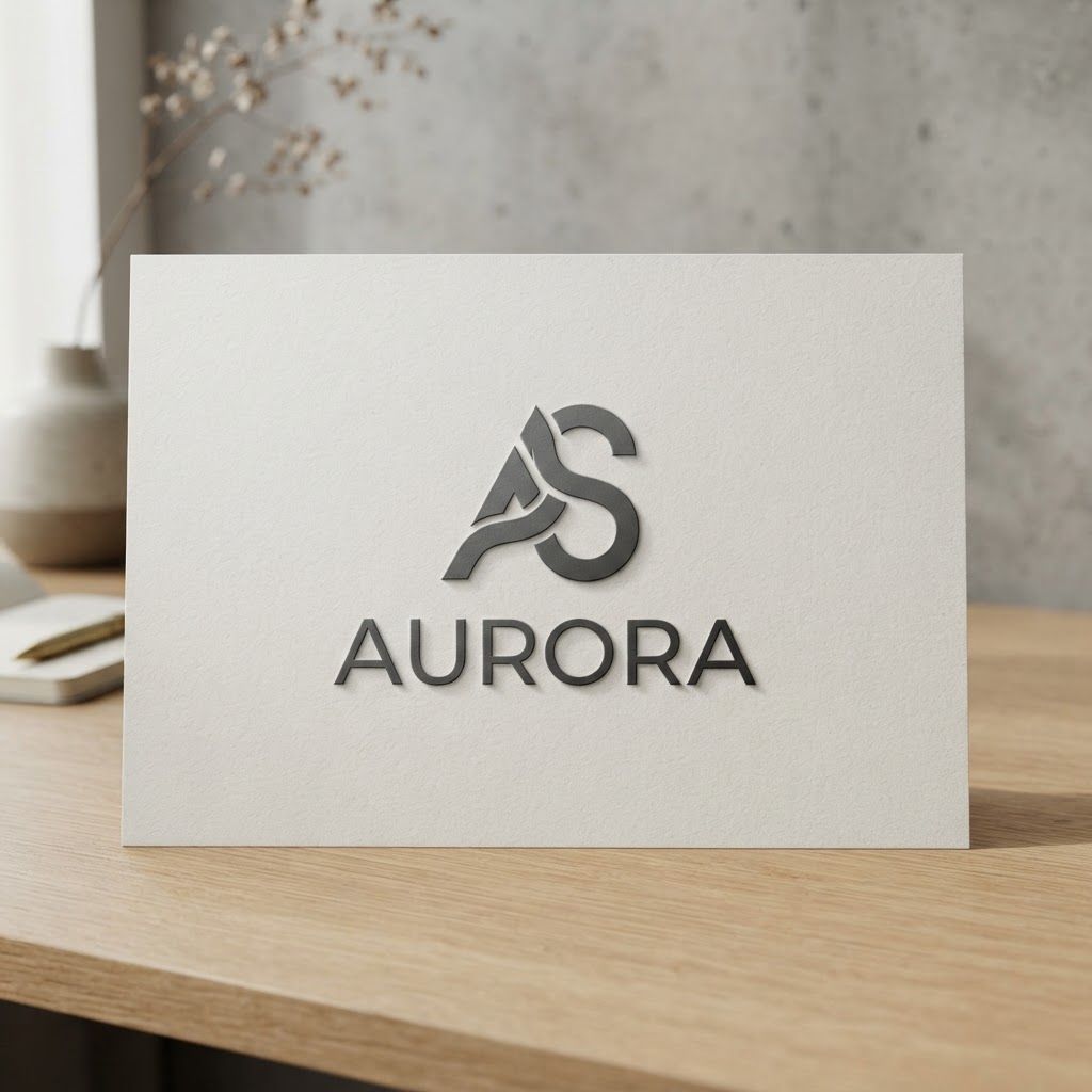 Premium logo presentation mockup concept for Brand identity for my personal brand. Logo or brand mark displayed on a clean neutral surface with subtle depth, refined shadow, precise alignment, elegant design-studio presentation, no extra readable text.