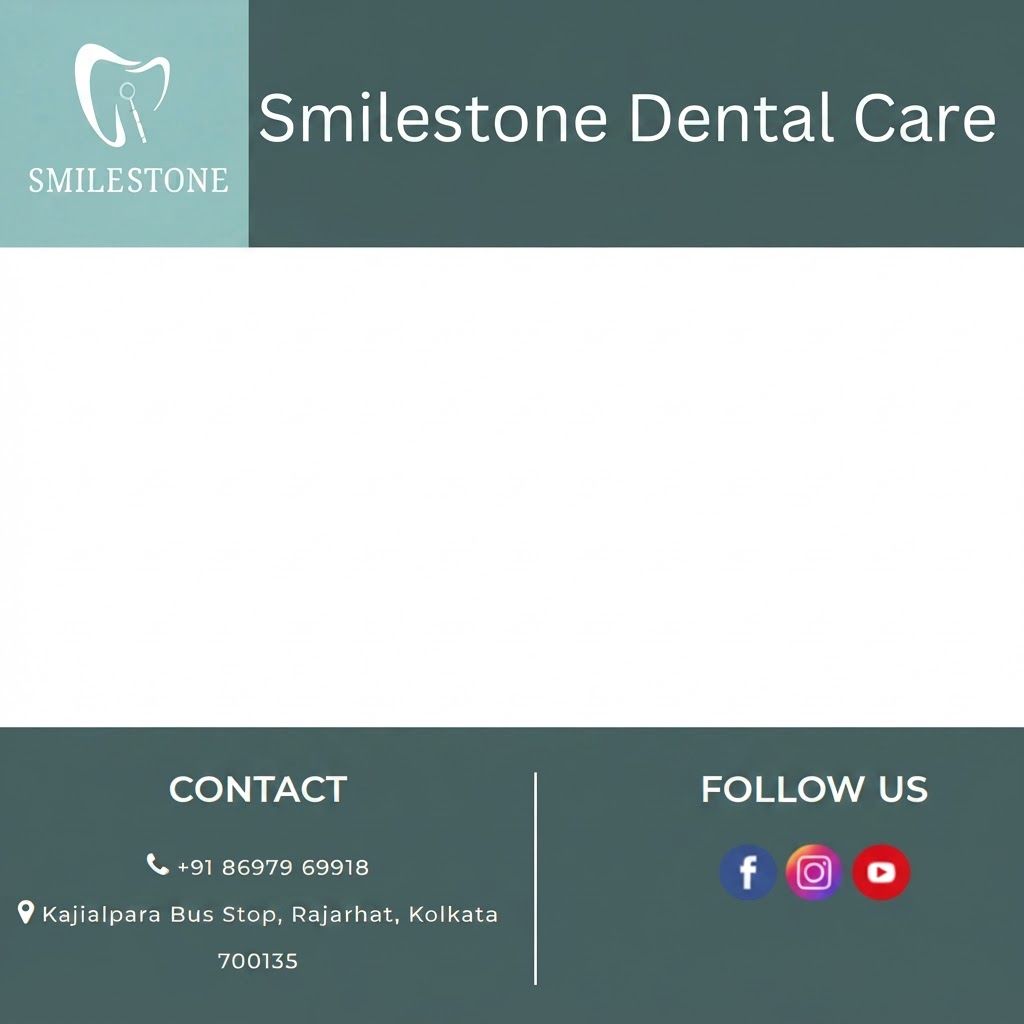the 2nd photo pest left 1st photo in left side and mention "Smilestone Dental Care" in the head of all image