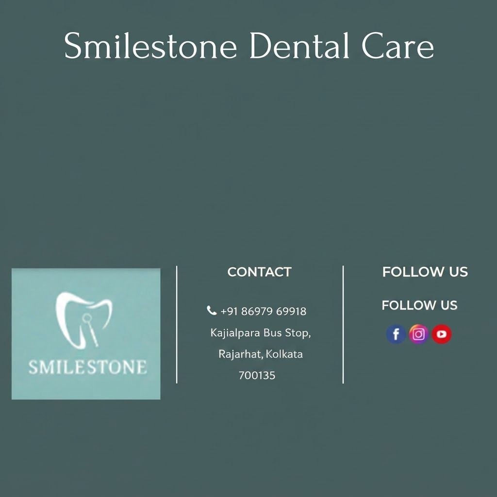 the 2nd photo pest left 1st photo in left side and mention "Smilestone Dental Care" in the head of all image