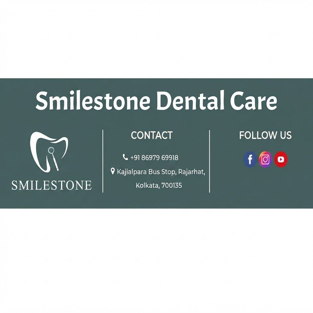 the 2nd photo pest left 1st photo in left side and mention "Smilestone Dental Care" in the head of all image