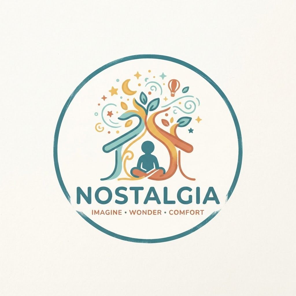logo that represnt childhood experiences but is age neutral and gives comfort , imagination curiosity feeling