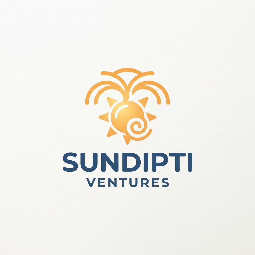 Professional flat vector logo for "Sundipti Ventures," a children's lifestyle brand for ages 0-15 covering apparel, jewellery, handicrafts, gifts, and toys.Product categories
Children's apparel
Girls' and boys' clothing
Children's jewellery/accessories
Handcrafted products
Gifts
Future children's lifestyle products
Long-term ambition
To build a trusted children's brand that becomes part of every stage of childhood—from the earliest years to growing up.
The logo therefore needs to represent the world of childhood, rather than any single product.
2. The central brand thought
I would give your designer this as the most important creative direction:
“A world created around childhood.”
The logo should make people think of:
Curiosity → Imagination → Growth → Joy → Family → Creativity → Childhood
rather than:
Baby → Clothes → Girl → Boy
That distinction is extremely important.
3. What the logo should communicate
Ask the designer to make the logo communicate these 6 attributes:
1. JOY
Childhood should feel happy and positive.
2. IMAGINATION
Children create worlds from very simple things.
3. GROWTH
Your brand covers 6 months through 15 years, so the idea of growing up is important.
4. CREATIVITY
You are not only selling clothing—you will also sell jewellery and handicrafts.
5. WARMTH
Parents should feel that this is a brand they can trust for their children.
6. TIMELESSNESS
The logo should still look appropriate when the child is 12 or 15—not just at six months.
4. What NOT to put in the logo
This is particularly important.
Tell the designer to avoid literal children's-brand clichés, such as:
❌ Baby face
❌ Cartoon baby
❌ Teddy bear
❌ Bottle
❌ Pacifier
❌ Stroller
❌ Onesie
❌ Frock
❌ Boy/girl silhouettes
❌ Crown
❌ Cartoon animals as the primary logo
❌ Toy blocks
❌ Excessive hearts
❌ Too many colours
❌ Gender-specific symbols
These could make Sundipti Ventures look like a baby clothing company, which conflicts with your 6-month-to-15-year vision.
5. The logo should be AGE-NEUTRAL