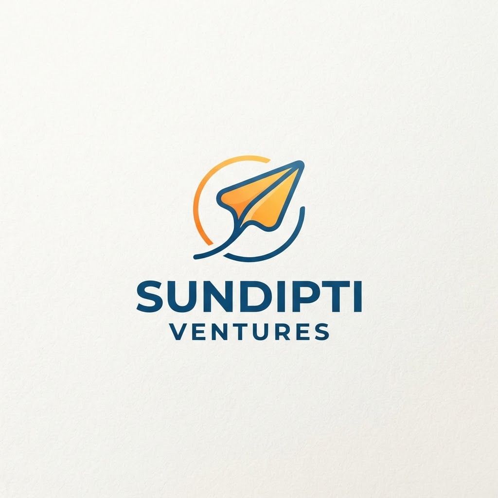 logo that represnt childhood experiences but is age neutral and gives comfort , imagination curiosity feeling but is minimal . the name is sundipti ventures but the logo should be very good minimal
