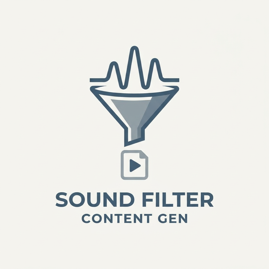 AI Design for okay the concept is good but not clear its filter sound and reduce make it more minimal and it has to be some content genrate a logo