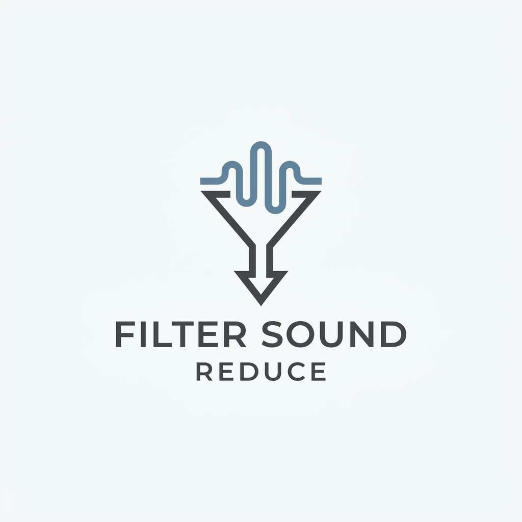 AI Design for okay the concept is good but not clear its filter sound and reduce make it more minimal and it has to be some content genrate a logo