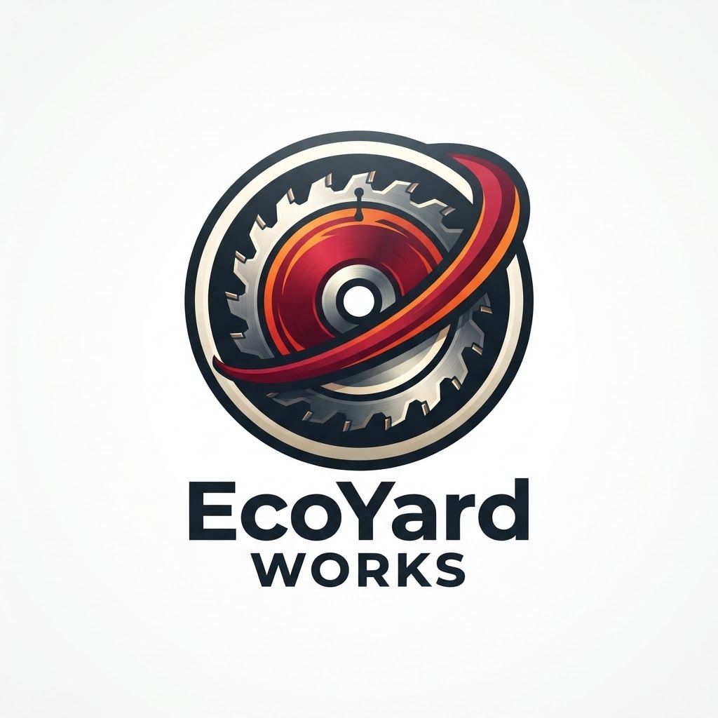AI Design for Modern professional emblem logo, square 1:1, centered. A detailed circular
saw blade seen at a slight three-quarter angle, sharp pointed carbide teeth
around the rim, with a dynamic swoosh of motion sweeping across it like a
fast cutting arc. Layered construction: deep crimson red and bright orange
on the blade, brushed steel grey and gunmetal on the metal body, crisp
cream-white highlights on the cutting edges. Subtle depth and dimension,
clean shading, soft inner shadows, polished industrial finish. Bold confident
shapes, thick contours, strong silhouette. Contemporary vector logo
illustration, badge style, tool brand identity, premium hardware branding.
Plain white background. High detail, sharp, balanced composition.
EcoYard Works