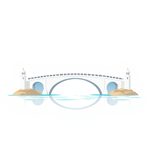 AI Design for The White Bridge of Ahvaz in two dimensions, a childish fantasy