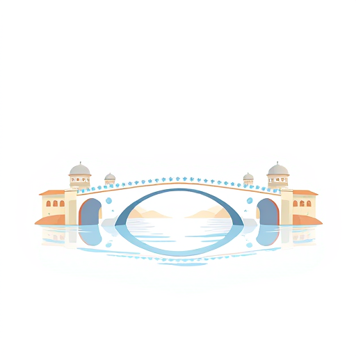 AI Design for The White Bridge of Ahvaz in two dimensions, a childish fantasy