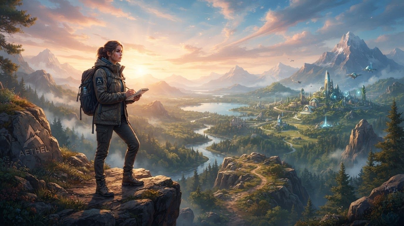 AI Design for Cinematic wide environment concept for Brand identity for my personal brand. Expansive scene, atmospheric depth, clear visual story, strong lighting direction, polished concept-art quality.