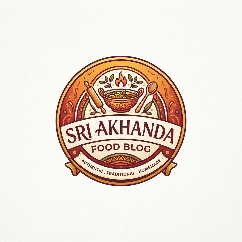 AI Design for create a logo for sri akhanda food blog