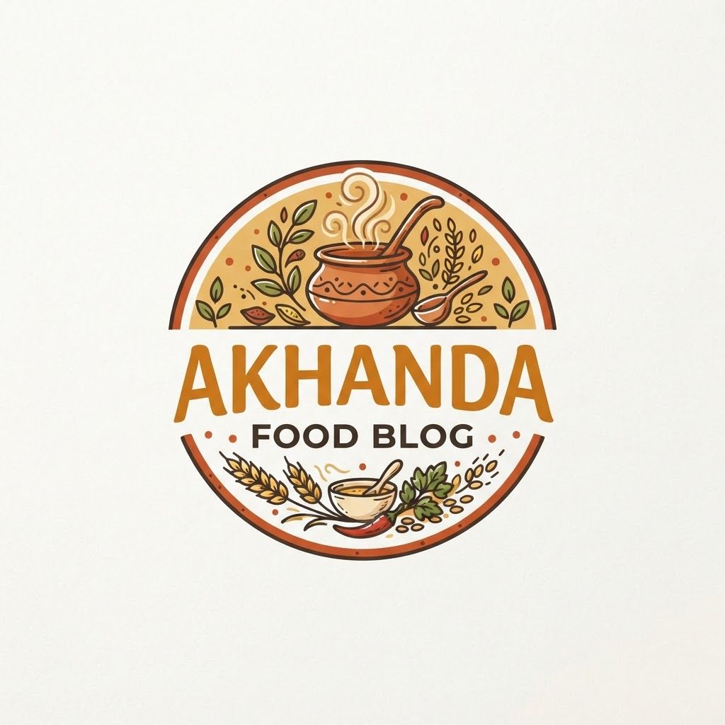 AI Design for create a logo for akhanda food blog