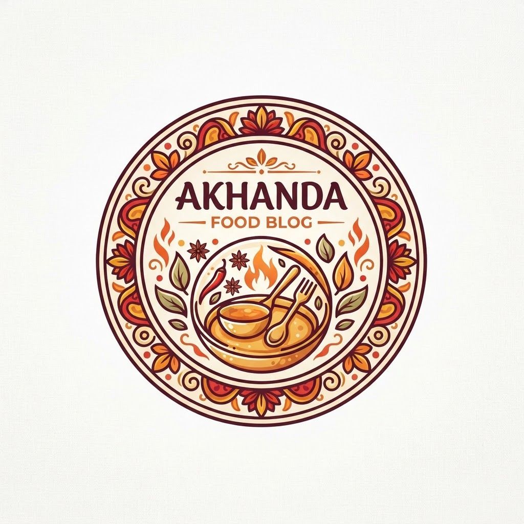 AI Design for create a logo for akhanda food blog