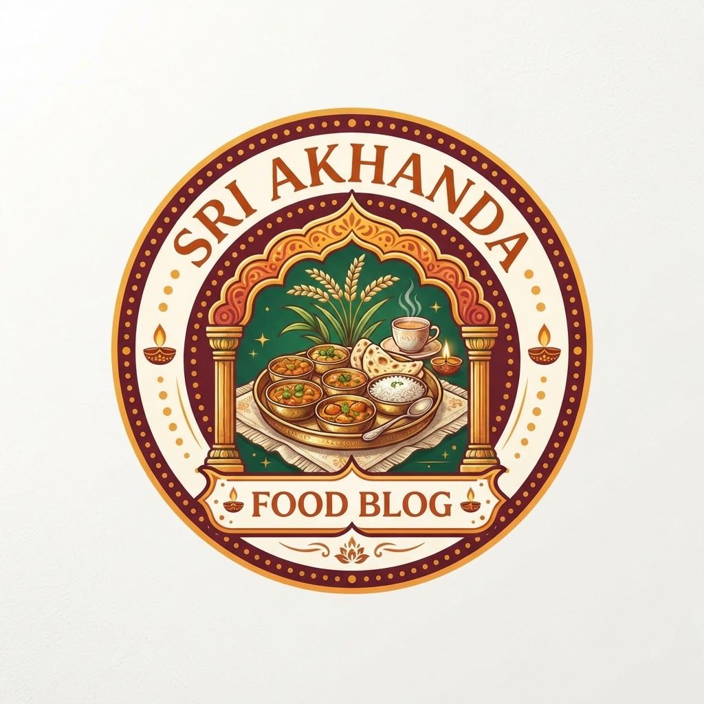 AI Design for create a logo for sri akhanda food blog