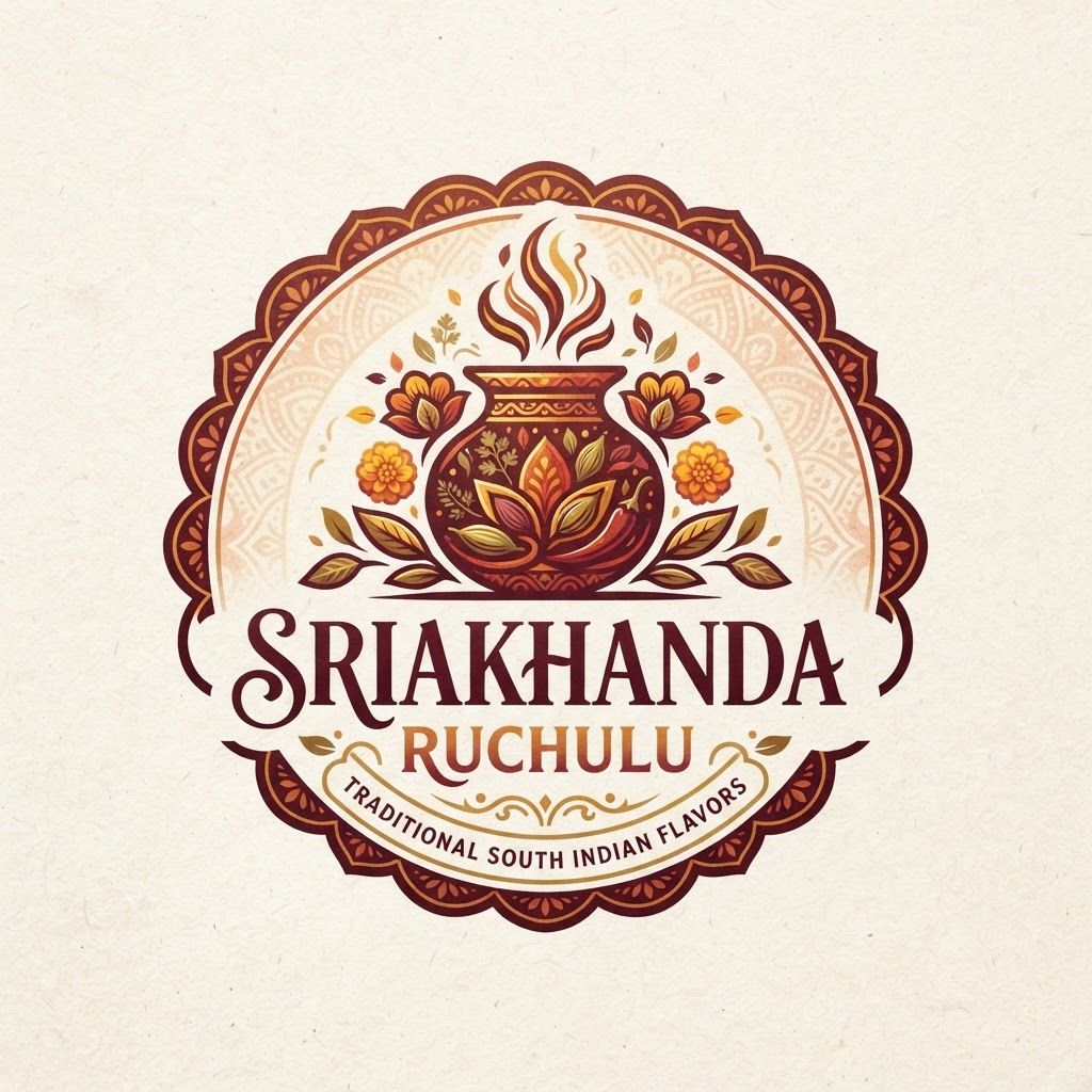 AI Design for create logo for sriakhanda ruchulu more unique