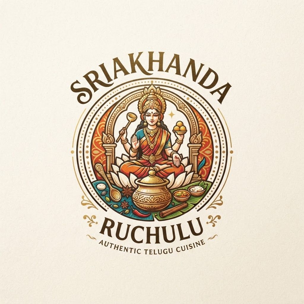AI Design for create logo for sriakhanda ruchulu more unique