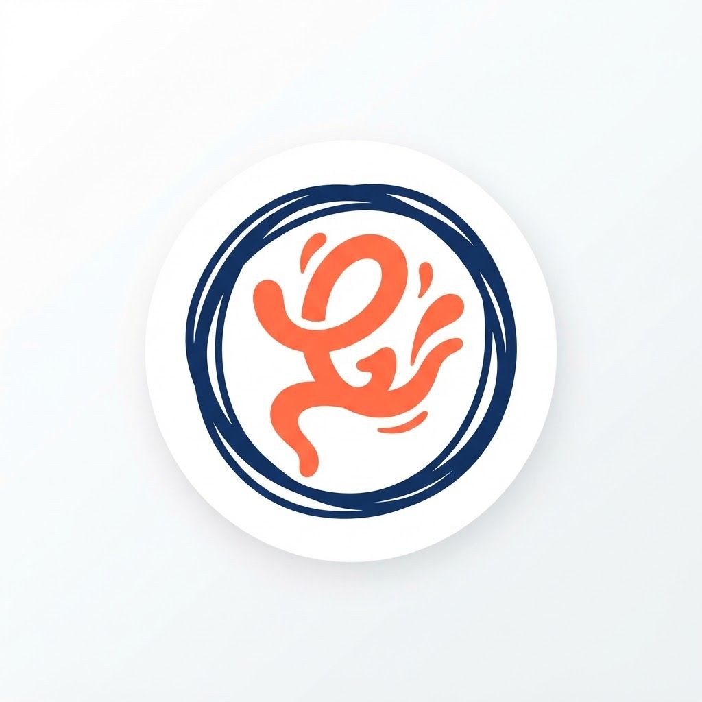 AI Design for Generate a simple minimalistic profile picture for a studio named unhinged STUDIO , white background 2 main colors. playfull minimalistic. no letters, only a logo