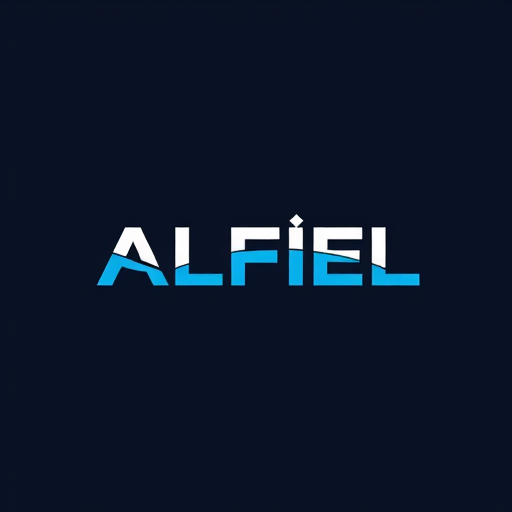 AI Design for The logo is just text that says "ALFIEL" with a modern font and includes CCTV elements.