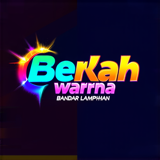 AI Design for A futuristic logo that highlights the phrase 'Berkah Warna' for a paint shop in Bandar Lampahan. Design with bright colors and light effects that create a shiny impression. Use dynamic and modern typography for the phrase 'Berkah Warna', while 'Bandar Lampahan' can be placed as a tagline with a smaller font."