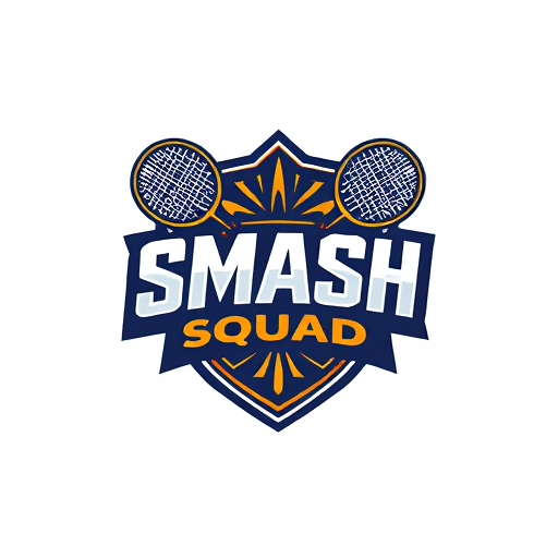 AI Design for smash squad badminton logo background