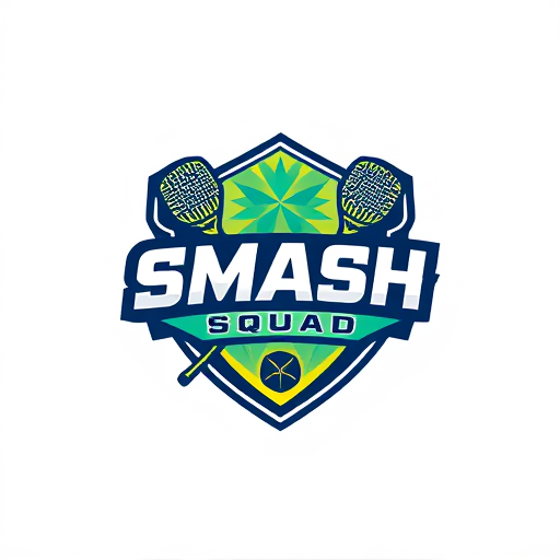 AI Design for smash squad badminton logo background
