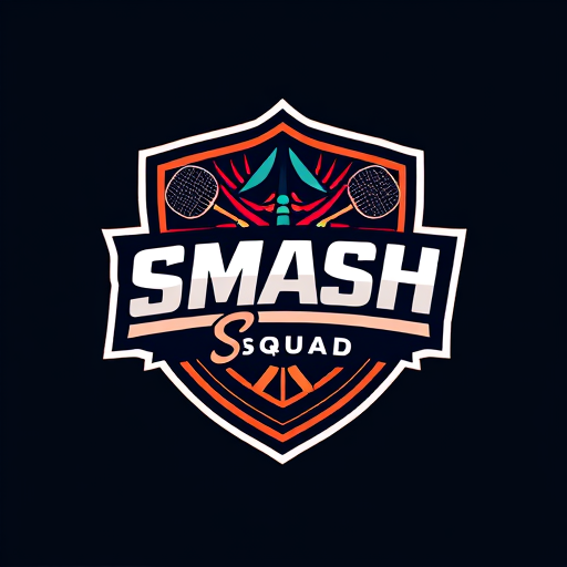 AI Design for smash squad badminton logo background