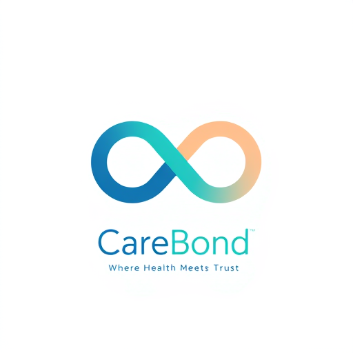 AI Design for A Linked Infinity SymbolSuggests unbreakable trust and continuous care.The loops can represent patients and providers, connected through CareBond. The company Name is CareBond and the line is Where Health Meets Trust