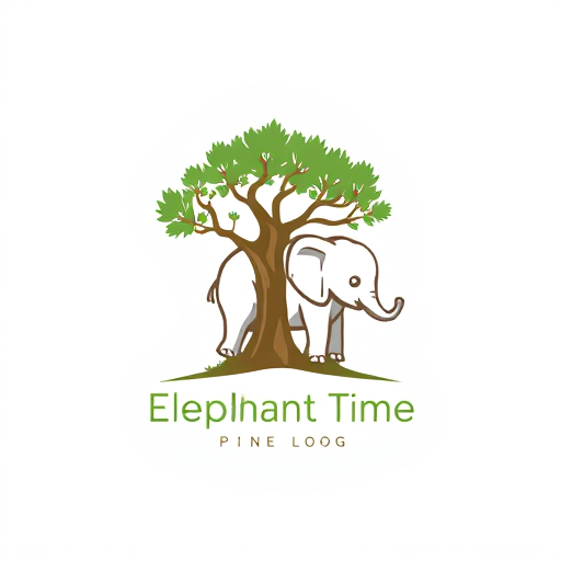 AI Design for Elephant and elephant baby pine tree