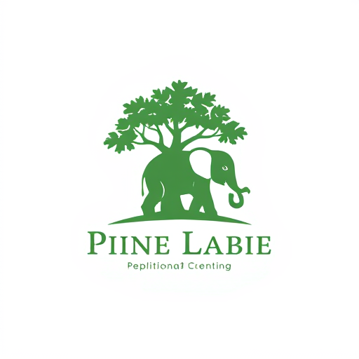AI Design for Pine tree , elephant , elephant baby