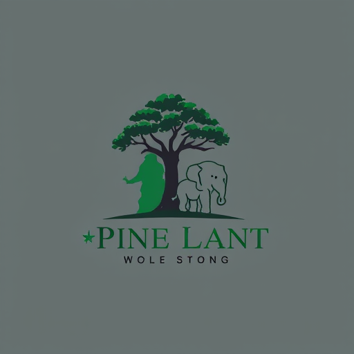 AI Design for Pine tree , elephant , elephant baby